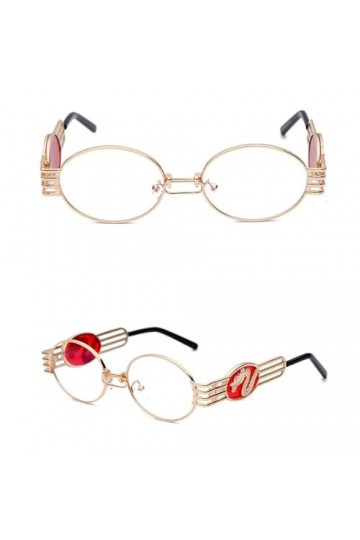 Lunettes de Soleil Ovales Hommes Lunettes de Soleil Punk Femmes Lunettes de Soleil Miroir Femmes UV400 Lunettes Nuances, C2, 