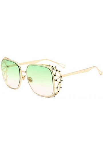 NIUASH Lunettes de Soleil polarisées Steampunk Lunettes de Soleil carrées Femmes Diamant Cristal Lunettes de Soleil Femme sur