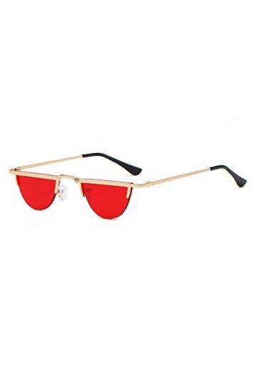 HPIRME Lunettes de soleil rétro hommes SteamPunk lunettes de soleil femmes Vintage petites lunettes en métal nuances UV400, C