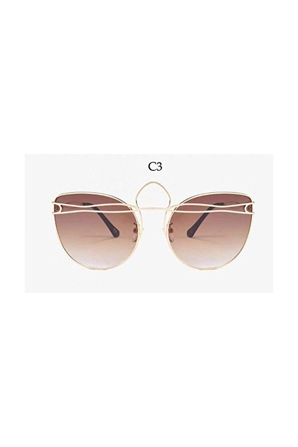 ZYIZEE Lunettes de Soleil Lunettes de Soleil élégantes Couleur Champagne Yeux de Chat Femmes Nuances Lunettes de Soleil Roses