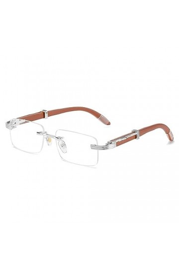Lunettes de soleil à jambe en bois sans monture pour hommes femmes classiques à la mode lunettes de soleil de créateur de lux