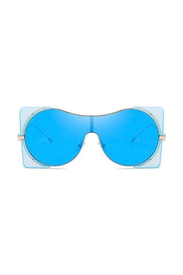 NIUASH Lunettes de Soleil polarisées Lunettes de Soleil carrées Gothiques Femmes surdimensionnées Lunettes de Soleil Punk Hom