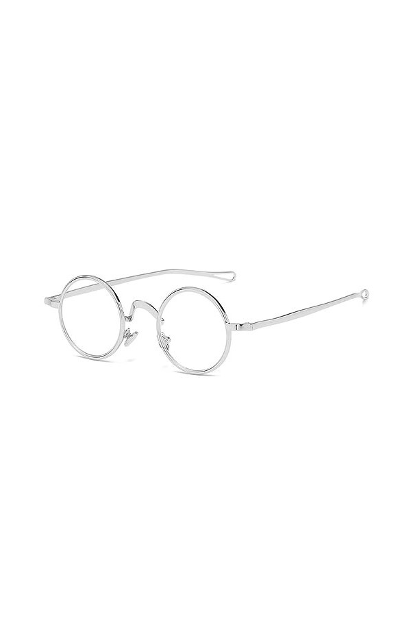HPIRME Lunettes de soleil polarisées Punk rondes en métal rétro femmes verres transparents monture hommes nuances UV400 lunet