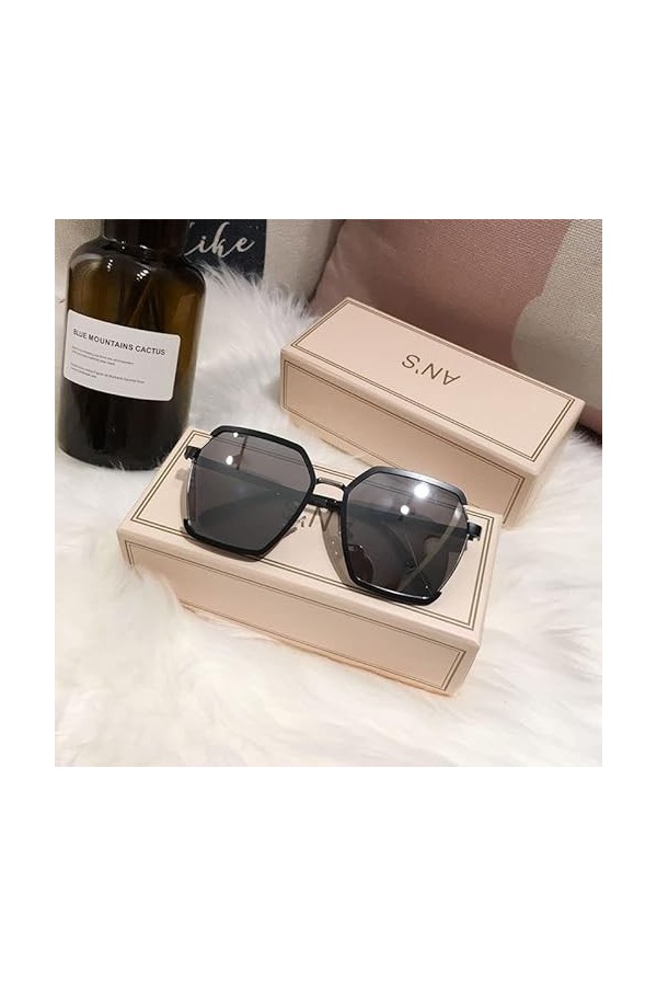 ZANHOG Lunettes de Soleil Femmes Shades Numes Sun Glassements Ladies Vintage Metal Blue Pink Eyeglass Lunettes de Soleil Cou