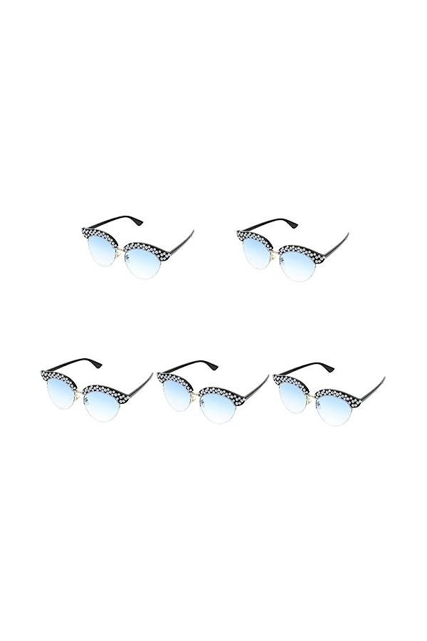 Healifty 5 Paires Des Lunettes De Soleil Lunettes De Soleil Dété Bijoux Lunettes De Soleil Oeil De Chat Lunettes De Soleil A