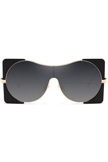 ZYIZEE Lunettes de Soleil Lunettes de Soleil carrées Gothiques Femmes surdimensionnées Lunettes de Soleil Punk Hommes Noir Ro