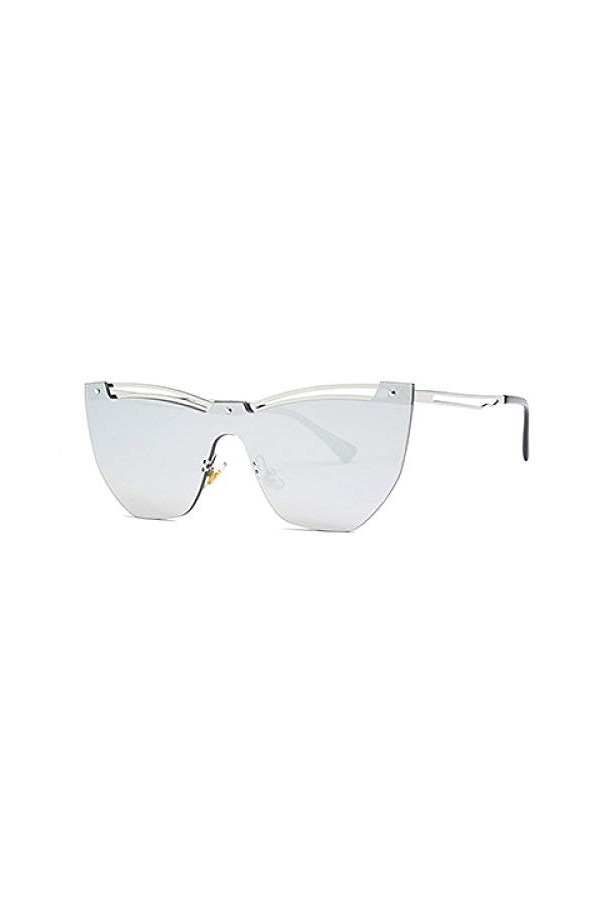 NIUASH Lunettes de Soleil polarisées Dames Semi-sans Monture Creuse Double Lunettes de Soleil Cadre Lunettes de Soleil Hommes