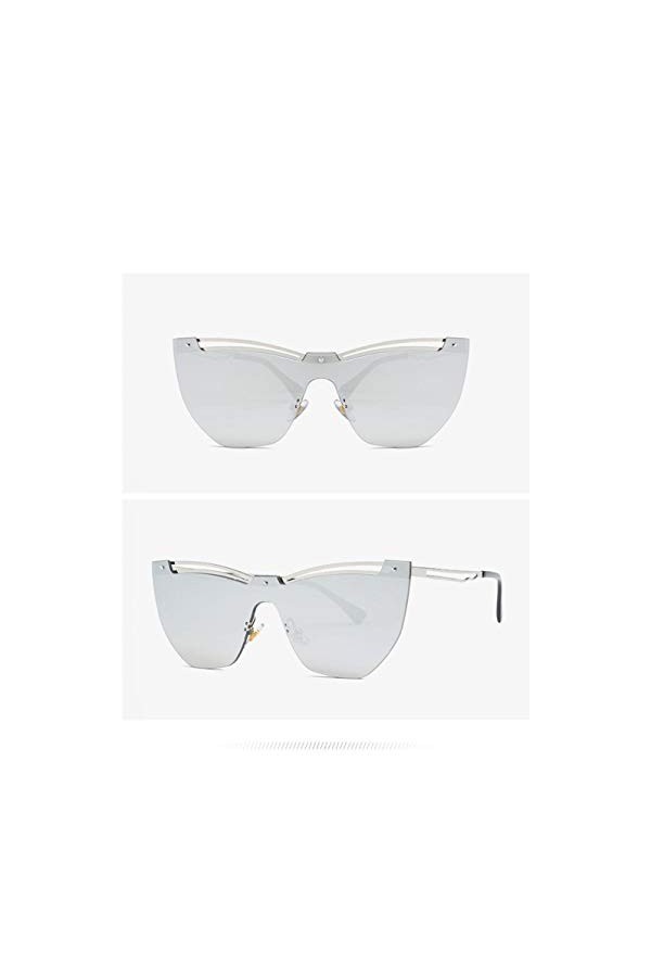 NIUASH Lunettes de Soleil polarisées Dames Semi-sans Monture Creuse Double Lunettes de Soleil Cadre Lunettes de Soleil Hommes