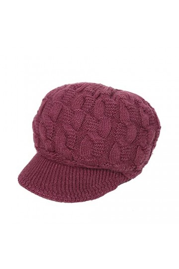 KeepSa Femmes Bonnet Hiver Chapeau Filles Tricoté Dame béret Dames Souples Chaud Newsboy Casquette visière Chapeau pour Les S