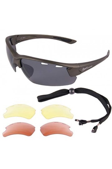 Rapid Eyewear LUNETTES DE SOLEIL PILOT ‘Cumolon’. Verres interchangeables. Pour hommes et femmes. Se conformer aux recommanda