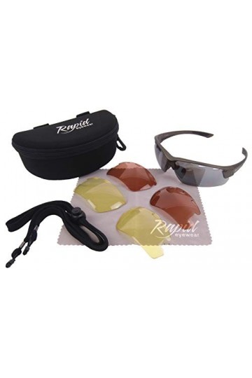 Rapid Eyewear LUNETTES DE SOLEIL PILOT ‘Cumolon’. Verres interchangeables. Pour hommes et femmes. Se conformer aux recommanda