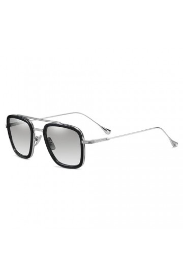 SHEEN KELLY Lunettes De Soleil Matériau Haut De Gamme Rétro Carré Iron Man Lunettes Pour Hommes Femmes