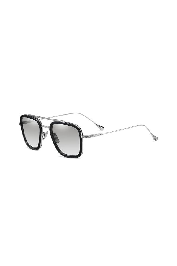 SHEEN KELLY Lunettes De Soleil Matériau Haut De Gamme Rétro Carré Iron Man Lunettes Pour Hommes Femmes