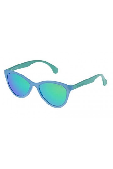 POLICE Spl086 Lunettes de Soleil, Multicolore Semi-Mat Transp.Azure , Taille Unique Femme