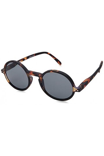 Izipizi / Lunettes De Soleil Adulte / Modèle Rond Rétro : Sun G / 100% UV / Catégorie 3 Ecaille Verres Gris 