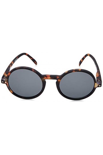 Izipizi / Lunettes De Soleil Adulte / Modèle Rond Rétro : Sun G / 100% UV / Catégorie 3 Ecaille Verres Gris 
