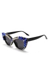 HPIRME Cat Eye Diamond lunettes de soleil femmes hommes surdimensionnés strass lunettes de soleil nuances lunettes femme lune