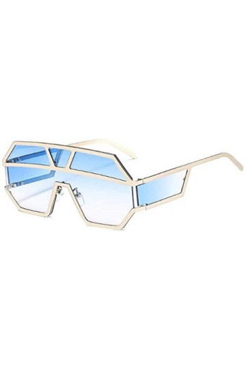 ZYIZEE Lunettes de Soleil Lunettes de Soleil surdimensionnées Unisexes rétro Grandes Nuances pour Femmes Cadre en métal Lunet