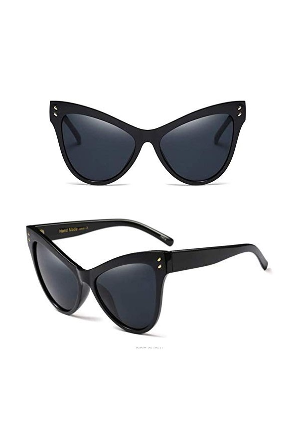 NIUASH Lunettes de Soleil polarisées Lunettes De Soleil Grandes Montures Femmes Lunettes De Soleil Miroir De Mode Street Beat