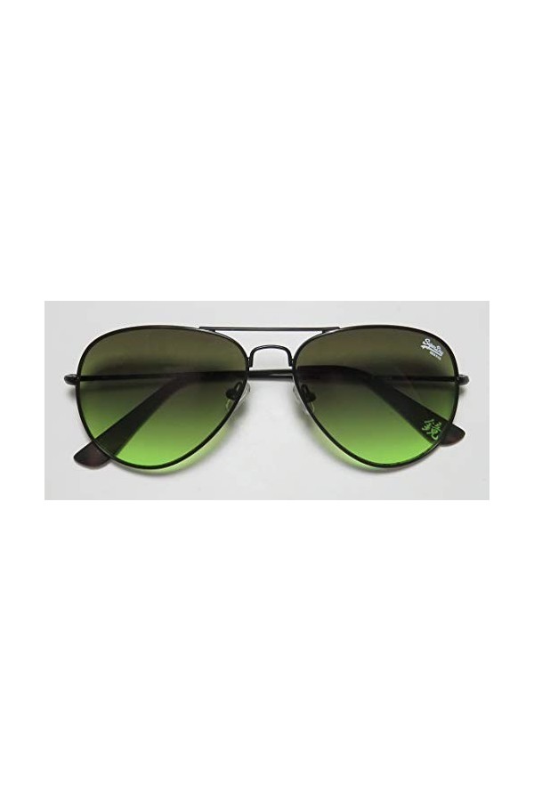 Superdry Lunettes de soleil Huntsman 004&nbsp;–&nbsp;Lunettes de soleil noires en metal avec Vert glässern&nbsp;–&nbsp;Monsieur noire modèle&nbsp;–&nbsp;Pr