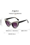 HCHES Lunettes de soleil yeux de chat femmes strass lunettes de soleil paillettes diamant lunettes nuances pour femme Uv400, 