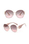 Lady Vintage Lunettes de Soleil Rondes Femmes Rétro Miroir Lunettes de Soleil Lady Shade Lunettes de Soleil UV400,4,Taille Un