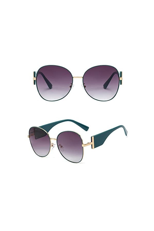 HCHES Lady Vintage lunettes de soleil rondes femmes rétro miroir lunettes de soleil Lady Shade lunettes de soleil UV400, 2, t