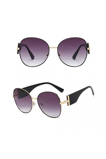 HCHES Lady Vintage lunettes de soleil rondes femmes rétro miroir lunettes de soleil Lady Shade lunettes de soleil UV400, 1, t