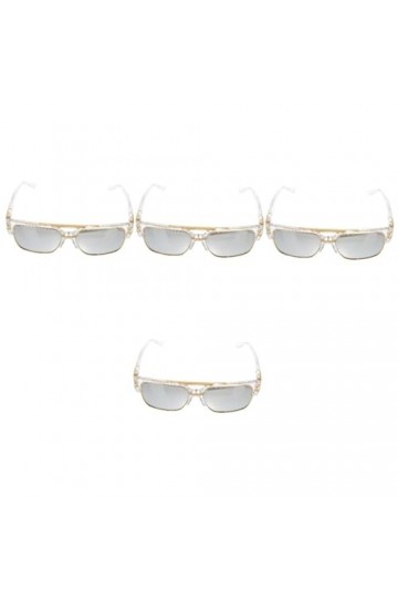 USHOBE 4Pcs Lunettes De Soleil Pour Hommes Lunettes De Soleil De Personnalité Lunettes De Soleil Surdimensionnées Pour Femmes