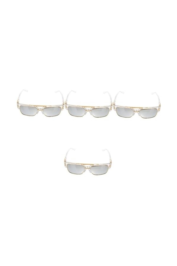 USHOBE 4Pcs Lunettes De Soleil Pour Hommes Lunettes De Soleil De Personnalité Lunettes De Soleil Surdimensionnées Pour Femmes