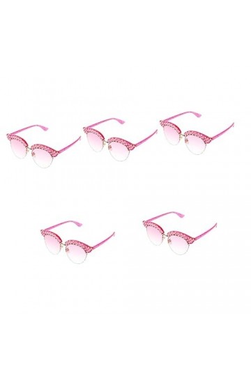 DOITOOL 5 Paires De Lunettes De Soleil Lunettes Sans Monture Strass Lunettes Cristal Lunettes Lunettes De Mode Pour Femmes Lu