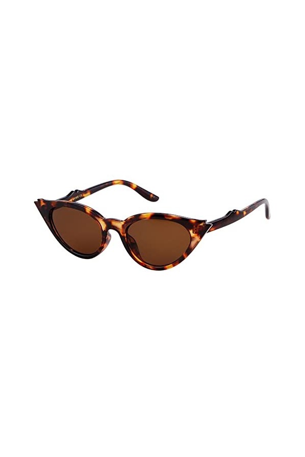 HCHES Petites lunettes de soleil léopard Cateye femmes Vintage Cateye lunettes de soleil pour femmes lunettes nuances, C13, t