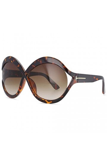 HPIRME Lunettes de soleil surdimensionnées Femmes Shades Uv400 Vintage Lunettes, Léopard, taille unique