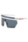 Lunettes de soleil carrées surdimensionnées sans monture vintage pour femmes Sport Driving Lunettes de soleil Hommes Punk Mir