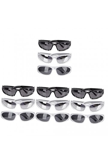 CLISPEED 12 Pièces Lunettes De Soleil De Sport Lunettes De Soleil Cyclisme Lunettes Enveloppantes Lunettes De Soleil Pour Le