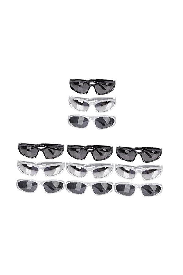 CLISPEED 12 Pièces Lunettes De Soleil De Sport Lunettes De Soleil Cyclisme Lunettes Enveloppantes Lunettes De Soleil Pour Le