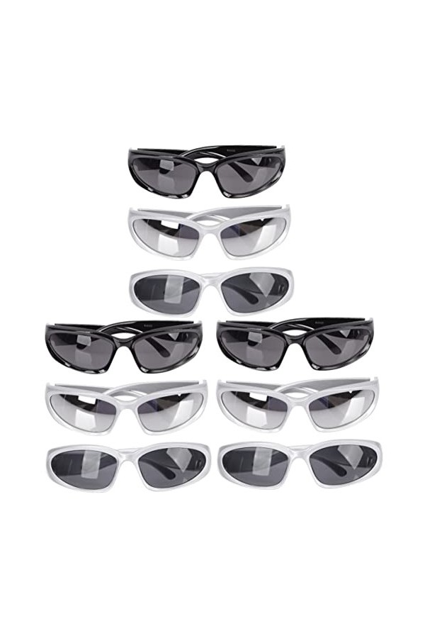 CLISPEED 12 Pièces Lunettes De Soleil De Sport Lunettes De Soleil Cyclisme Lunettes Enveloppantes Lunettes De Soleil Pour Le