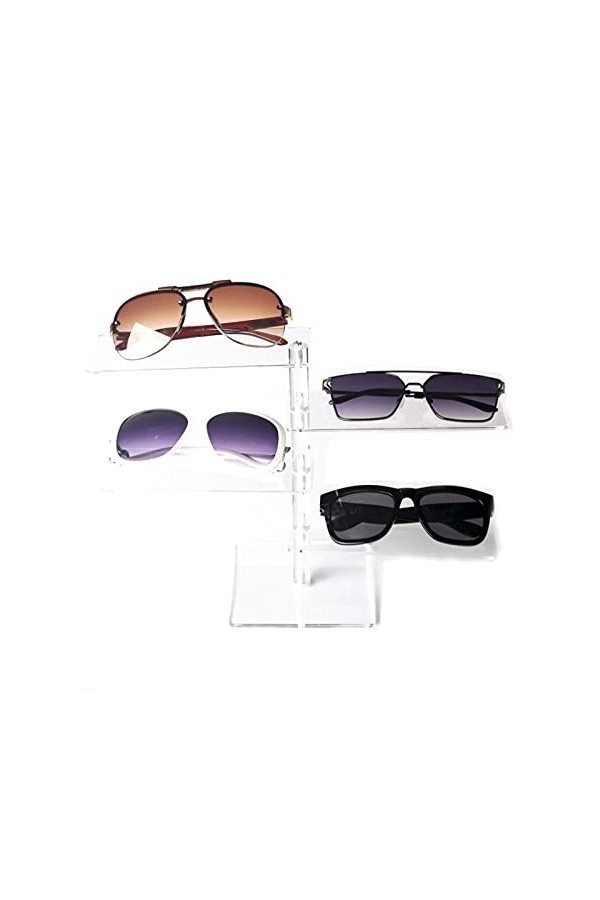 GagalU Support de monture de lunettes Support de monture de lunettes en acrylique à 4 niveaux, support de lunettes de soleil,