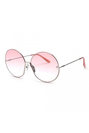 NIUASH Lunettes de Soleil polarisées Vintage Lunettes de Soleil Rondes dégradées Femmes Cadre surdimensionné Demi-Cadre Dames