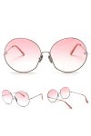 NIUASH Lunettes de Soleil polarisées Vintage Lunettes de Soleil Rondes dégradées Femmes Cadre surdimensionné Demi-Cadre Dames