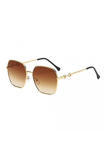 AMFG Couleur Simple Métal Sunglasses Femmes Lunettes de Soleil Femmes Street Street en Plein air Swoodshade Sunshade Déglages