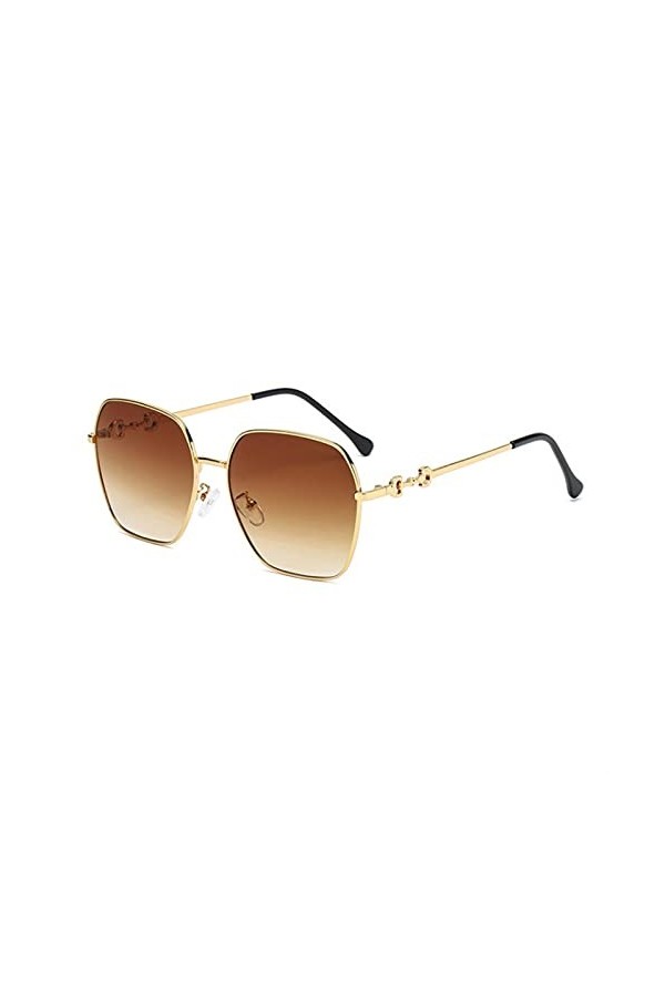 AMFG Couleur Simple Métal Sunglasses Femmes Lunettes de Soleil Femmes Street Street en Plein air Swoodshade Sunshade Déglages