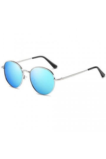 e-phoria Lunettes de soleil ovale polarisées | Classique | Cadre argenté/Lentille