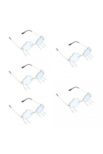 TENDYCOCO 5 Pièces Des Lunettes De Soleil Lunettes Cool Lunettes Rave Jolies Lunettes De Soleil Pour Femmes Lunettes De Solei