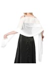 Atigy Châle Femme Mariage Étoles en Mousseline pour Robe de Soirée Élégante Châle Écharpe Foulard pour Cérémonies Fêtes Demoi