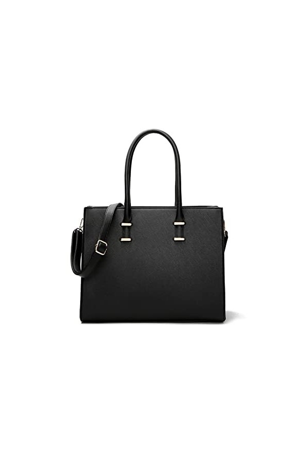 FANDARE Sacoche Ordinateur Portable Grande Sac à Main Femme Imperméable Sac à Bandouliere PU Cuir Sac Porté Epaule Sac Messag