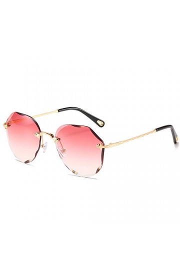 QINGZHOU Lunettes de soleil, Lunettes de soleil sans monture, Grand cadre, Lunettes de grenouille de personnalité, Lunettes d