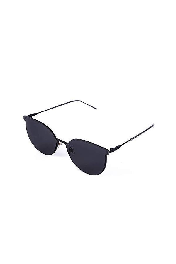 QINGZHOU Lunettes de Soleil,Lunettes de soleil à monture pleine en métal pour femmes Lunettes de soleil à visage rond Lunette