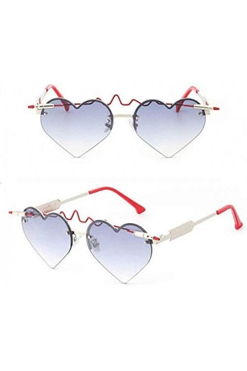 NIUASH Lunettes de Soleil polarisées Unisexe flèche Gothique Lunettes de Soleil Mode Femmes Unique Balle en Forme de Coeur Lu