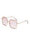 QINGZHOU Lunettes de Soleil,Lunettes de soleil à la mode à grande monture pour femmes, lunettes de soleil anti-ultraviolettes